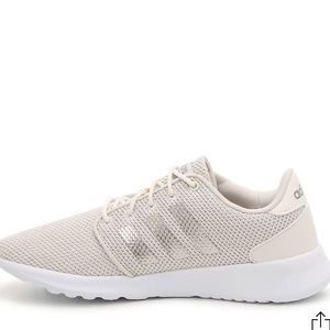 White Adidas Cloudfoam QT Racer Sneakers